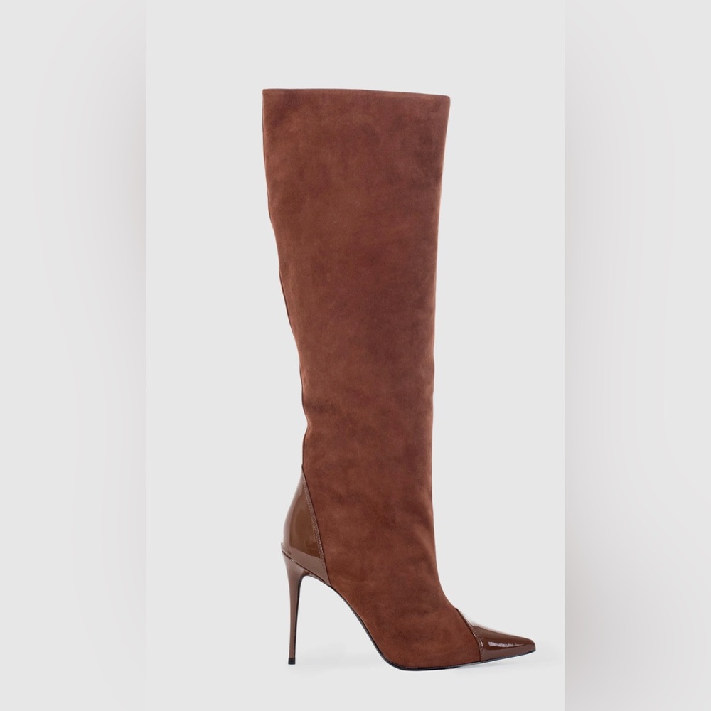 Black Suede Studio Emerson Heel Boots 👢